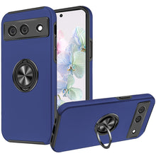 For Google Pixel 7 (Dual Camera) Case Rubberized Ring Stand Hybrid Phone Cover