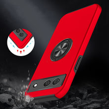 For Google Pixel 7 (Dual Camera) Case Rubberized Ring Stand Hybrid Phone Cover