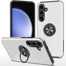 For Samsung Galaxy S24 FE Case Rubberized Dual Layer Magnetic Ring Stand Cover