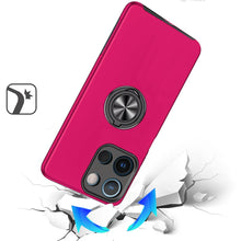 For Moto G Stylus 2025 Case Rubber Dual Layer w/ Magnetic Ring + Tempered Glass