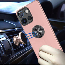 For Moto G Stylus 2025 Case Rubber Dual Layer w/ Magnetic Ring + Tempered Glass