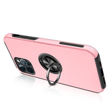 For iPhone 13 Pro Max Case Rubberized Dual Layer Magnetic Ring Stand Hybrid
