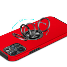 For iPhone 13 Pro Max Case Rubberized Dual Layer Magnetic Ring Stand Hybrid