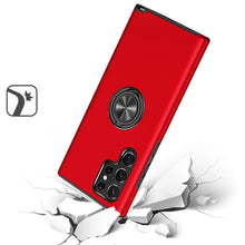 For Samsung S23 Plus Case Rubberized Dual Layer Magnetic Ring Stand Hybrid Cover