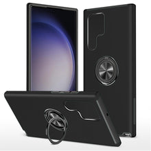 For Samsung Galaxy S24+ Plus Case Rubberized Dual Layer Magnetic Ring Stand