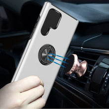 For Samsung Galaxy S24+ Plus Case Rubberized Dual Layer Magnetic Ring Stand