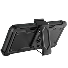For iPhone 16 Pro 6.3in Case Card Holder Holster Clip and Stand + Tempered Glass