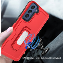 For Samsung Galaxy S22 CARD Holster with Kickstand Clip Hybrid Sturdy Case Cover
