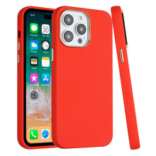 For iPhone 13/14 Case Premium Soft Cover with Chrome buttons + Tempered Glass