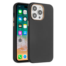 For iPhone 13/14 Case Premium Soft Cover with Chrome buttons + Tempered Glass