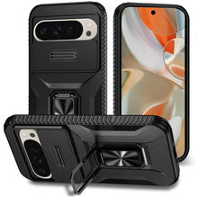For Google Pixel 10 Pro XL Case with Metal Stand and Lens Cover + Tempered Glass
