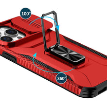 For iPhone 15 Pro Max Case Complete Protection Magnetic Stand + 2 Tempered Glass