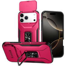 For iPhone 17 Pro Max Case Full Coverage Metal Stand Lens Cover + Tempered Glass