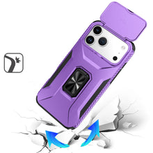 For iPhone 17 Pro Max Case Full Coverage Metal Stand Lens Cover + Tempered Glass