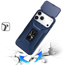 For iPhone 17 PRO Case Full Coverage Metal Stand and Lens Cover + Tempered Glass