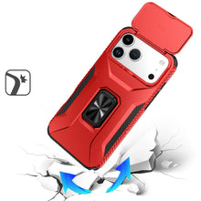 For iPhone 17 PRO Case Full Coverage Metal Stand and Lens Cover + Tempered Glass