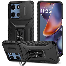 For Moto G 2025 Case Rugged Complete Protection Magnetic Stand + Tempered Glass