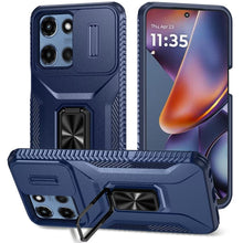 For Moto G 2025 Case Rugged Complete Protection Magnetic Stand + Tempered Glass