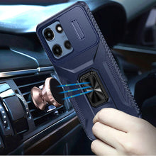 For Moto G 2025 Case Rugged Complete Protection Magnetic Stand + Tempered Glass