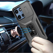 For Moto G 2025 Case Rugged Complete Protection Magnetic Stand + Tempered Glass