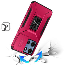 For Moto G 2025 Case Rugged Complete Protection Magnetic Stand + Tempered Glass