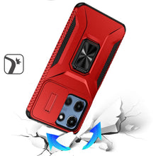 For Moto G 2025 Case Rugged Complete Protection Magnetic Stand + Tempered Glass