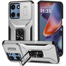 For Moto G 2025 Case Rugged Complete Protection Magnetic Stand + Tempered Glass