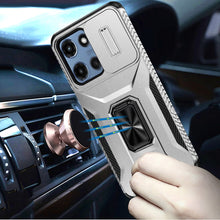 For Moto G 2025 Case Rugged Complete Protection Magnetic Stand + Tempered Glass