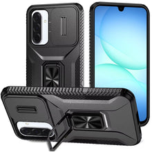 For Samsung A17 5G Case Full Coverage Metal Stand Lens Cover + Tempered Glass