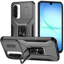 For Samsung A17 5G Case Full Coverage Metal Stand Lens Cover + Tempered Glass