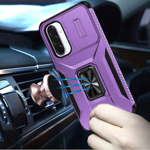 For Samsung A17 5G Case Full Coverage Metal Stand Lens Cover + Tempered Glass