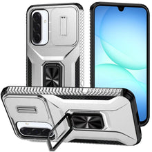 For Samsung A17 5G Case Full Coverage Metal Stand Lens Cover + Tempered Glass