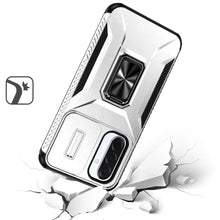 For Samsung A17 5G Case Full Coverage Metal Stand Lens Cover + Tempered Glass