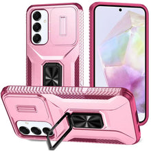 For Samsung A36/A56 Case Complete Protection with Metal Stand + Tempered Glass