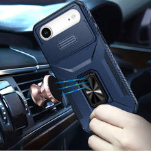 For iPhone Air Case Full Coverage Metal Stand and Lens Cover + Tempered Glass