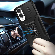 For Samsung S25 Edge Case Protection Magnetic Stand Lens Cover + Tempered Glass