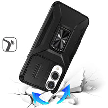 For Samsung S25 Edge Case Protection Magnetic Stand Lens Cover + Tempered Glass
