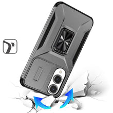 For Samsung S25 Edge Case Protection Magnetic Stand Lens Cover + Tempered Glass