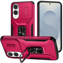 For Samsung S25 Edge Case Protection Magnetic Stand Lens Cover + Tempered Glass