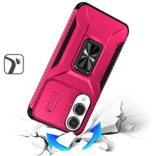 For Samsung S25 Edge Case Protection Magnetic Stand Lens Cover + Tempered Glass