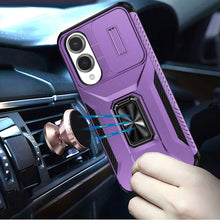 For Samsung S25 Edge Case Protection Magnetic Stand Lens Cover + Tempered Glass