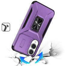 For Samsung S25 Edge Case Protection Magnetic Stand Lens Cover + Tempered Glass