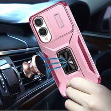 For Samsung S25 Edge Case Protection Magnetic Stand Lens Cover + Tempered Glass