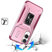 For Samsung S25 Edge Case Protection Magnetic Stand Lens Cover + Tempered Glass