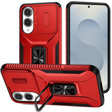 For Samsung S25 Edge Case Protection Magnetic Stand Lens Cover + Tempered Glass