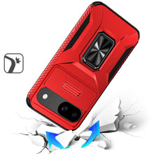 For Google Pixel 9a Case Full Coverage Metal Stand Lens Cover + Tempered Glass