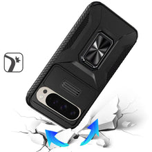 For Google Pixel 10/10 Pro Case with Metal Stand and Lens Cover + Tempered Glass