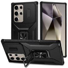 For Samsung S25 Ultra Case Complete Protection Magnetic Stand + Tempered Glass