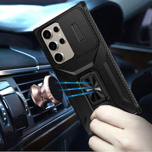 For Samsung S25 Ultra Case Complete Protection Magnetic Stand + Tempered Glass