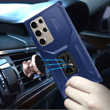 For Samsung S25 Ultra Case Complete Protection Magnetic Stand + Tempered Glass